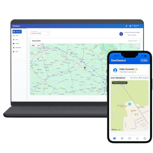 Fahralarm App Mockup