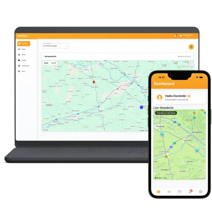 Fahralarm GPS Tracker App – Echtzeit-Fahrzeugortung auf dem Smartphone
